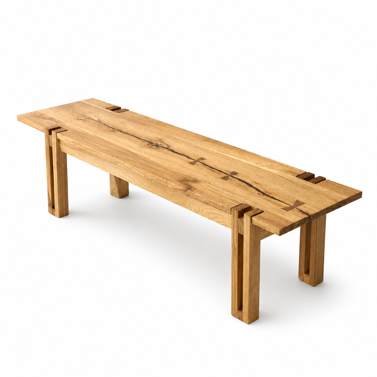 Doku Masif Meşe Bench
